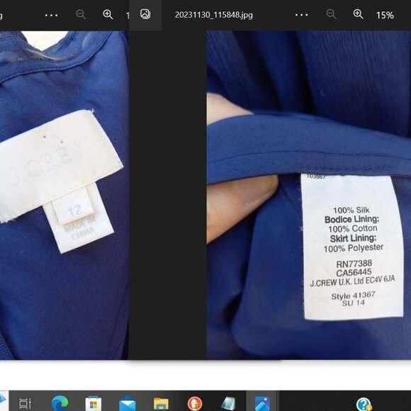 J Crew Long Silk Strapless Plisse Gown Sz 12 Black Tie Wedding Guest Formal - Picture 15 of 15